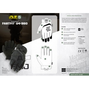 Перчатки Mechanix Tactical FastFit D4-360 Covert | цвет черный | FFTAB-X55 |
